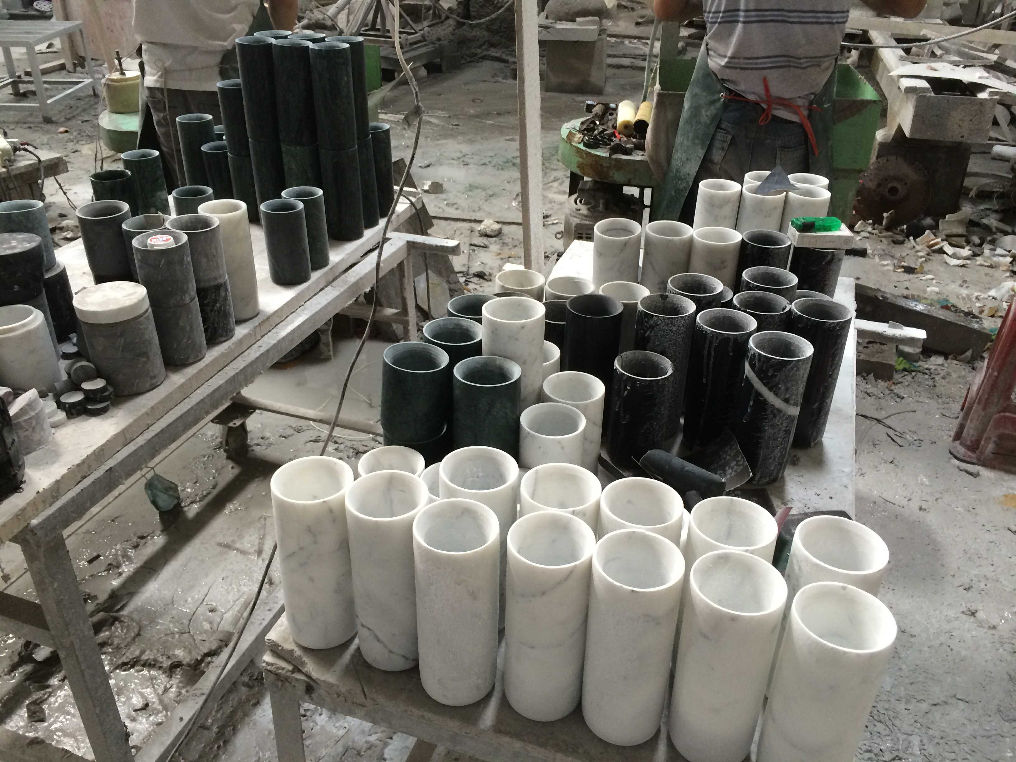 Marble Candle Jars